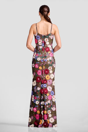 GIOVANNA GOWN / BLACK MULTI