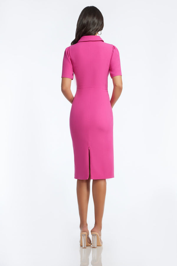 Gloria Dress / BRIGHT FUCHSIA