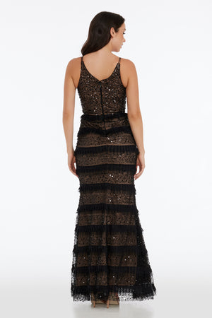 Guinevere Dress / BLACK-NUDE