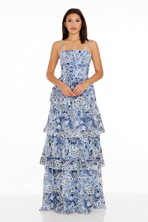 Heidi Dress / NAVY MULTI