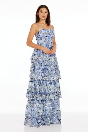Heidi Dress / NAVY MULTI
