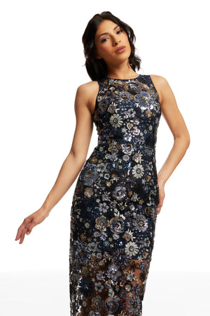 Helena Dress / NAVY MULTI
