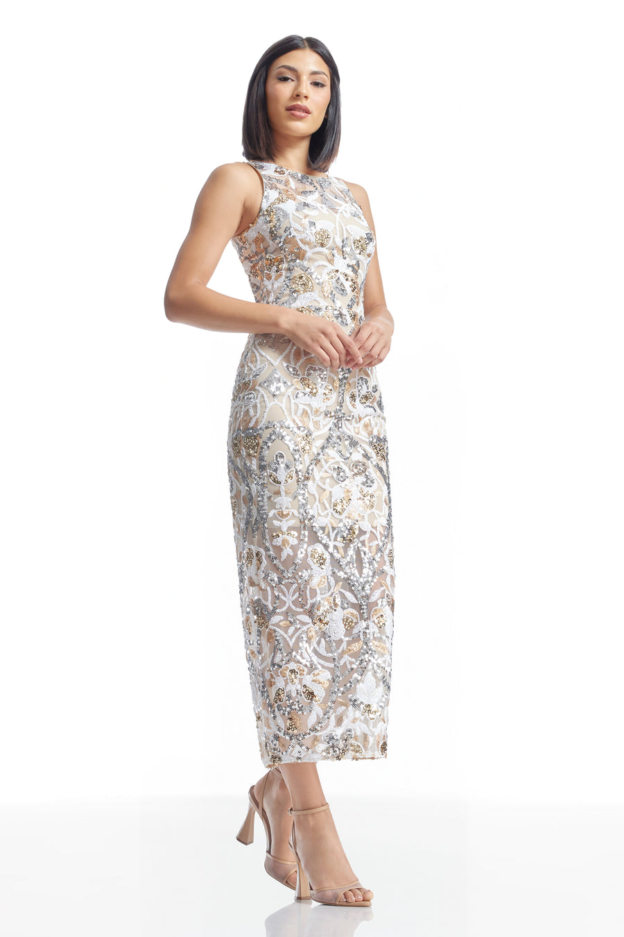 helena sequin floral cocktail dress The Helena | Dusty Rose Formal Dress Off the Shoulder Sequin Floral Maxi Dress