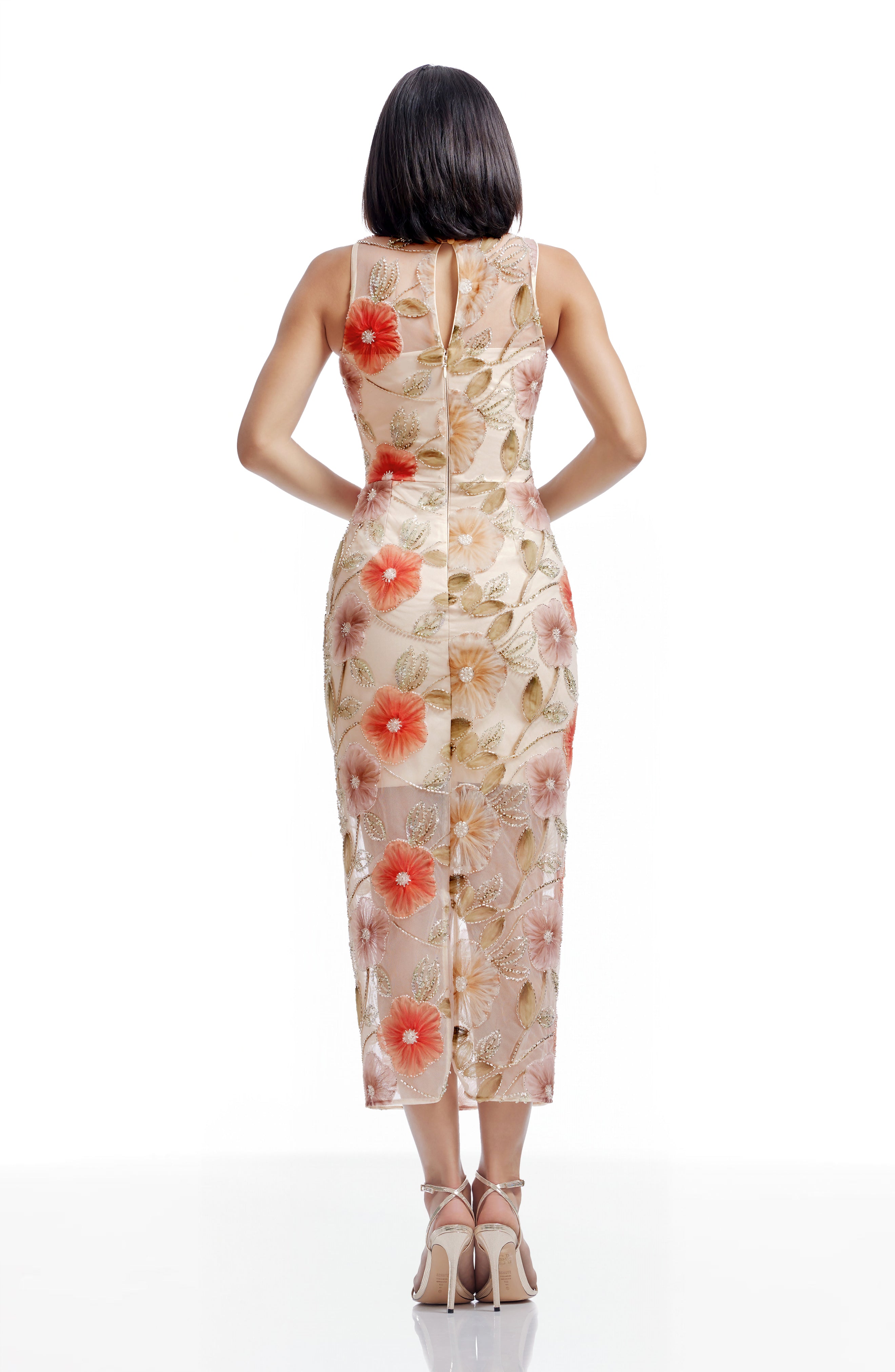 Dress The Population Helena Dress - Champagne
