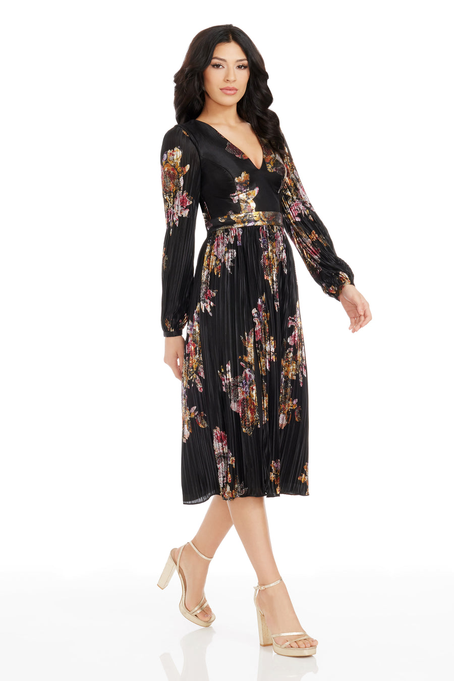 holly midi dress Holly Stripe Frill Midi Dress