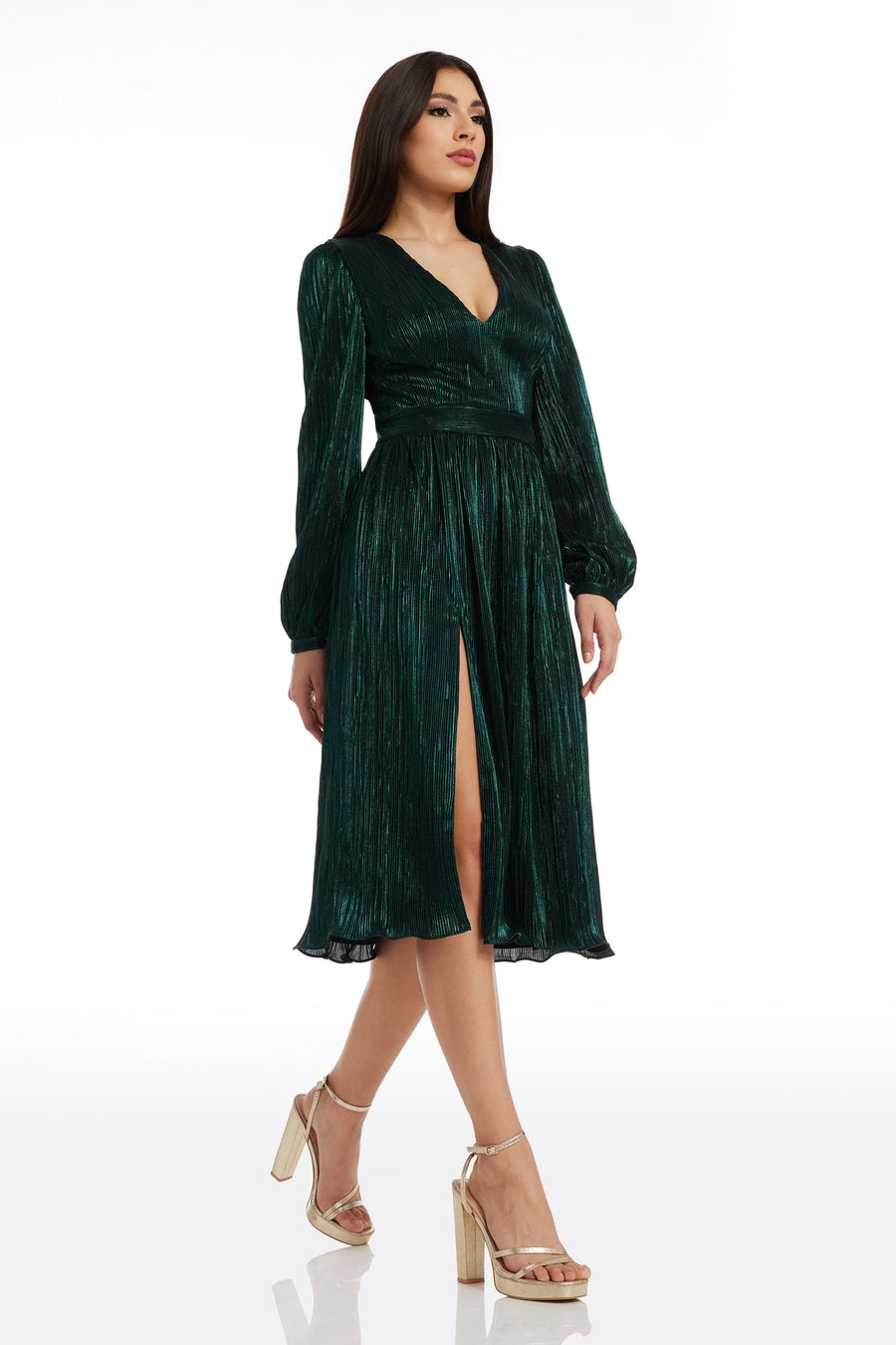 holly green dress 1950s Foxy Lady Wiggle Dress