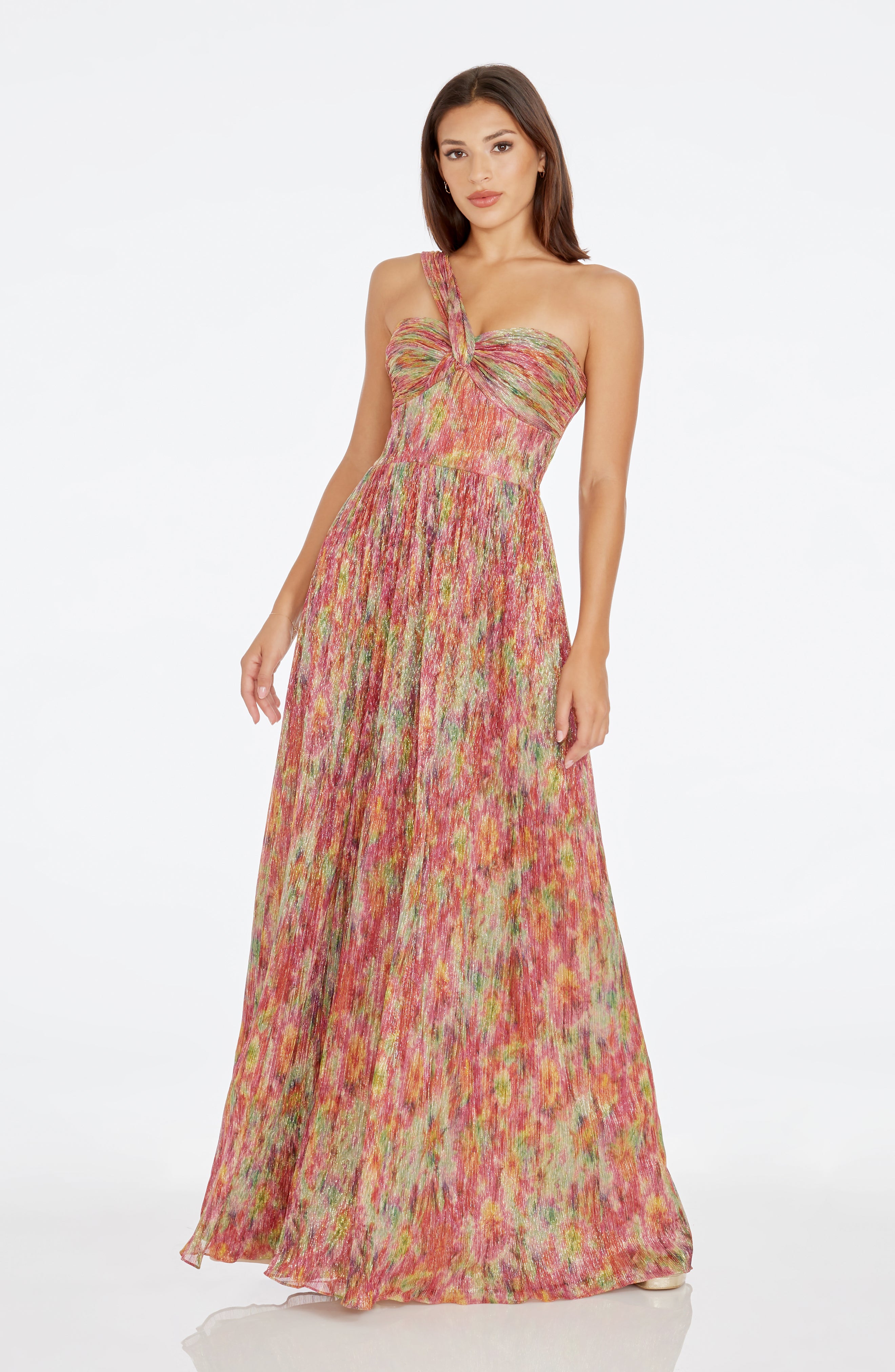 Dress The Population Idalia One-shoulder Maxi Dress - Pink Dress The Population Idalia One-shoulder Maxi Dress - Pink