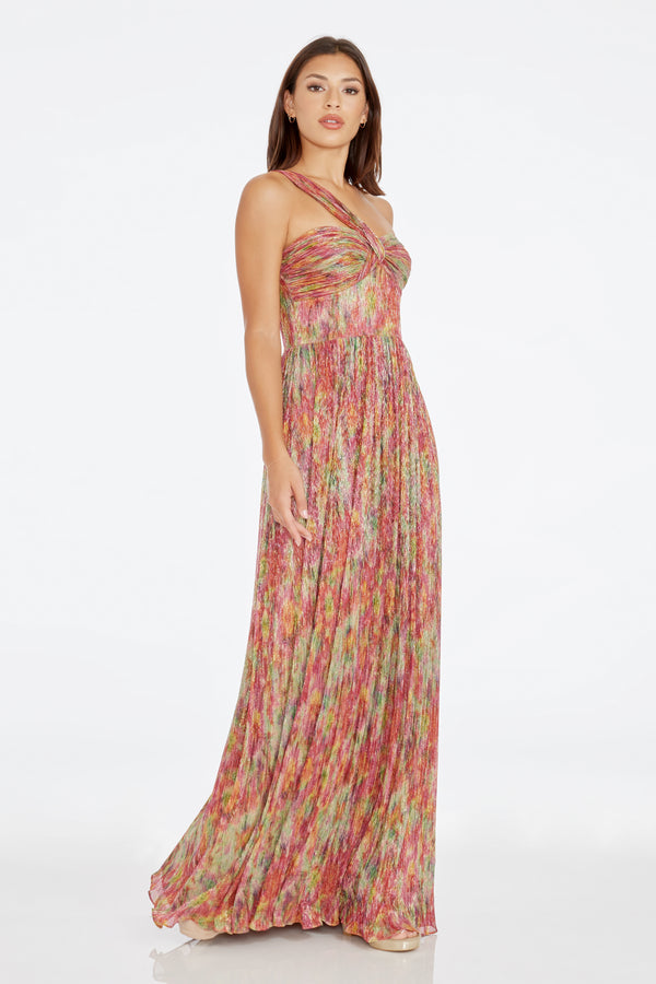 Idalia Gown / BRIGHT FUCHSIA MULTI