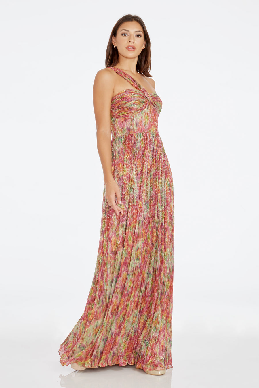 Idalia Gown / BRIGHT FUCHSIA MULTI