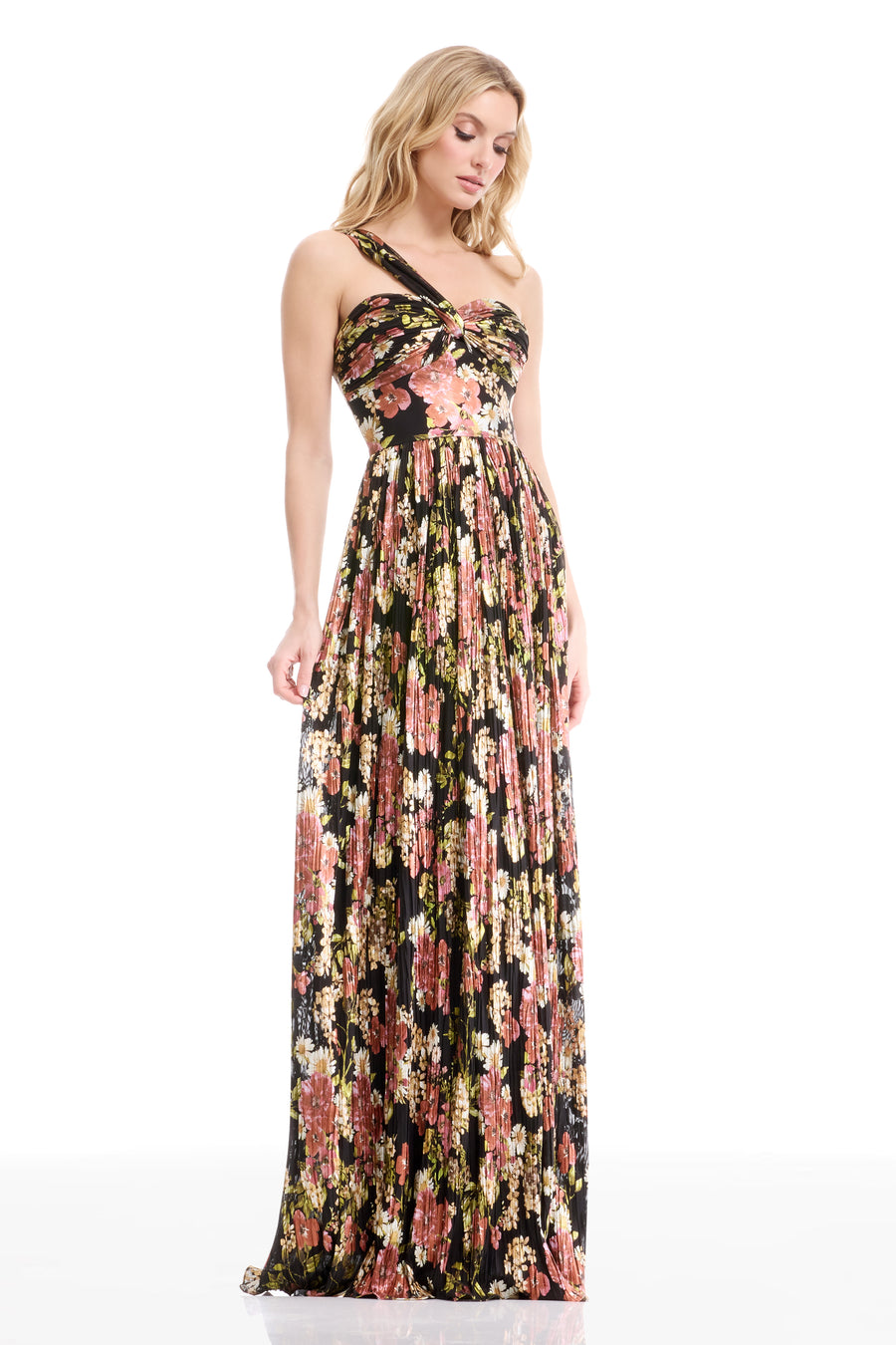 IDALIA GOWN / BLACK MULTI
