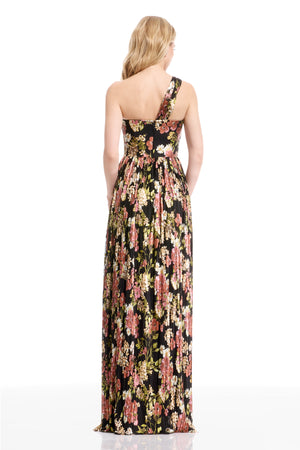 dress the population idalia one shoulder floral maxi dress Gown This design is styled with a one Dress the Population Idalia Asymmetric