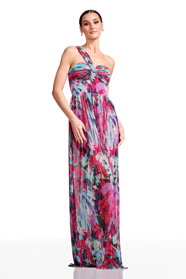 Idalia Gown / BRIGHT FUCHSIA MULTI