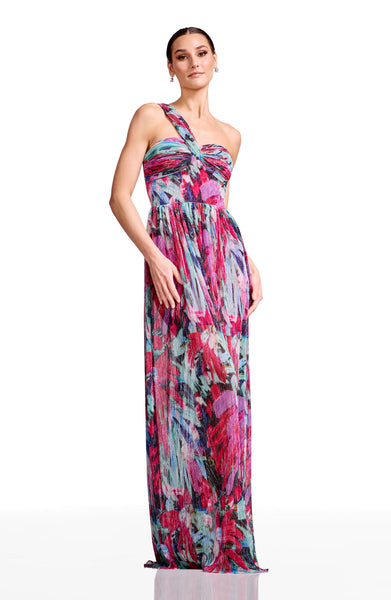 dress the population idalia dress Dress The Population Idalia Twist Front Dress - Black Multi