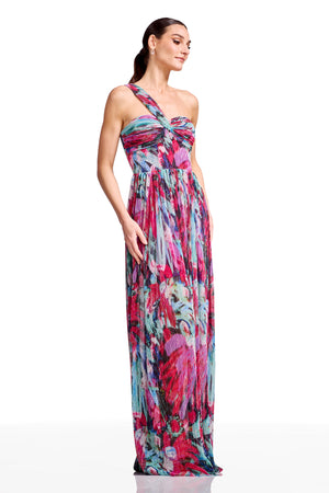 Idalia Gown / BRIGHT FUCHSIA MULTI
