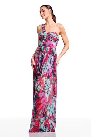 Idalia Gown / BRIGHT FUCHSIA MULTI
