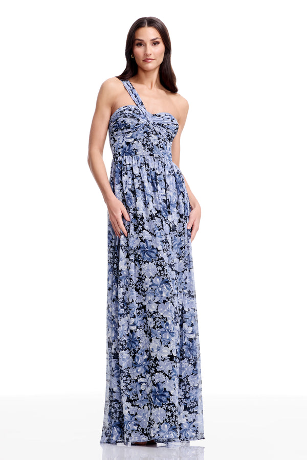 Idalia Gown / NAVY MULTI