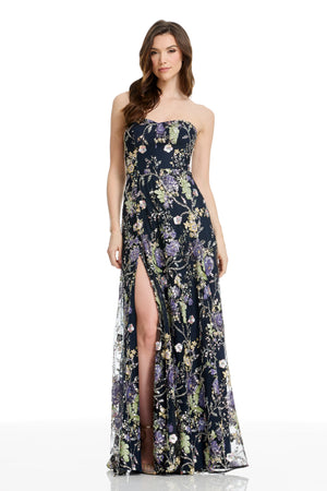 IMOGEN DRESS / NAVY MULTI