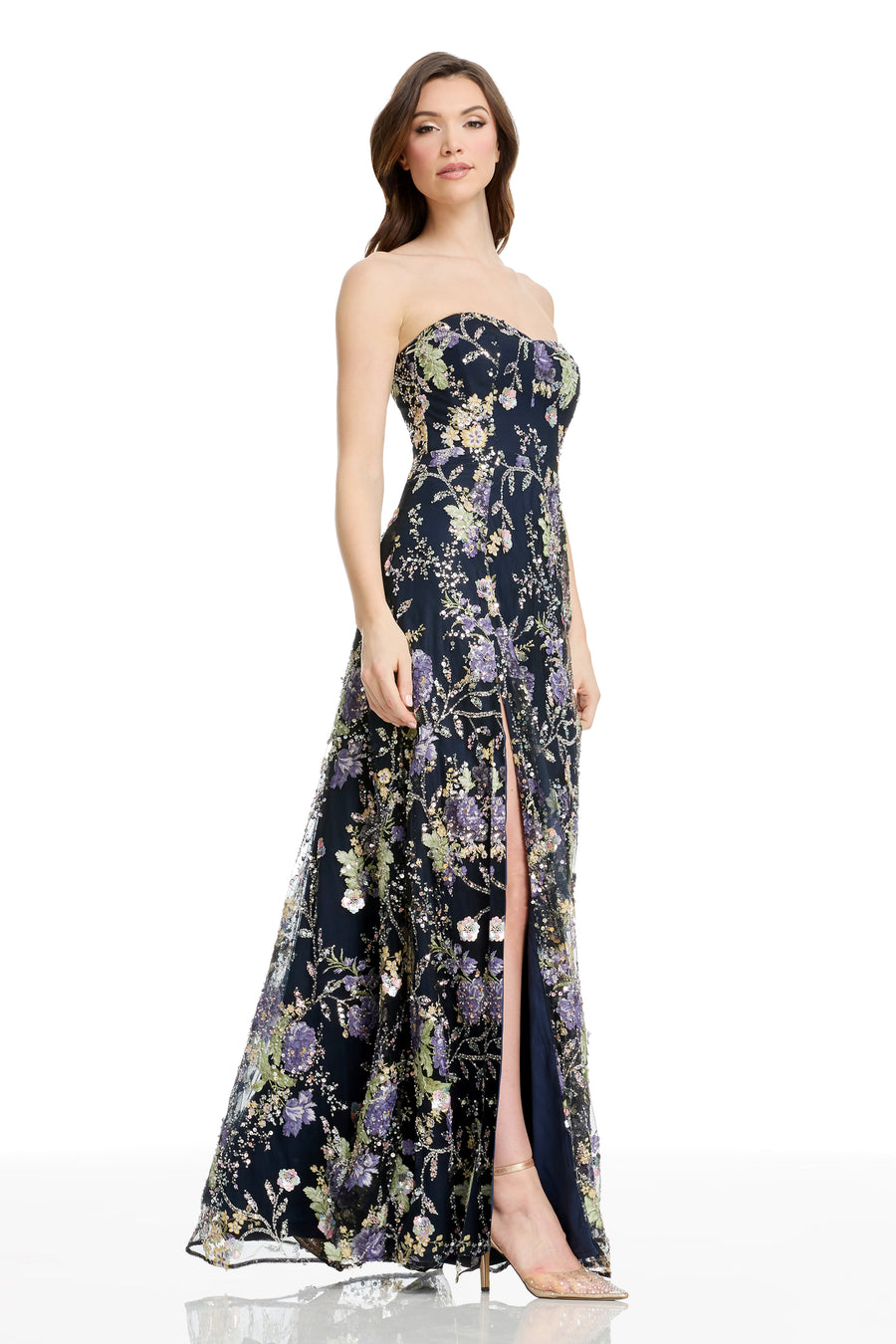 IMOGEN DRESS / NAVY MULTI