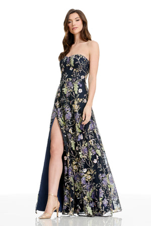 IMOGEN DRESS / NAVY MULTI