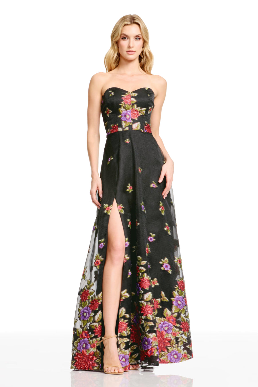IMOGEN GOWN / BLACK MULTI