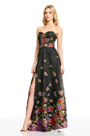 IMOGEN GOWN / BLACK MULTI