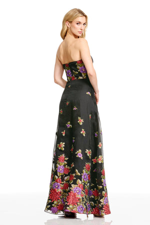 IMOGEN GOWN / BLACK MULTI