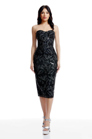 Irina Dress / BLACK MULTI