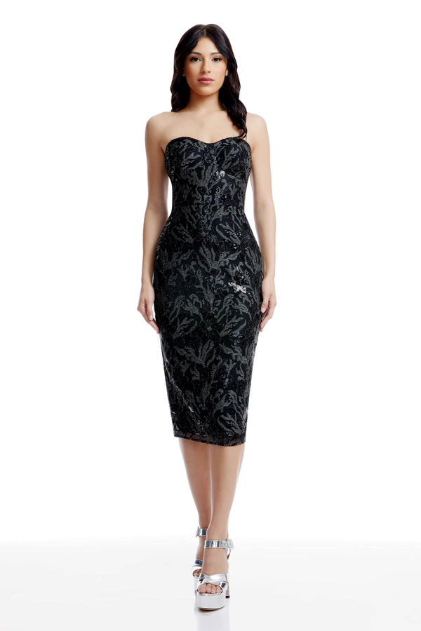 Irina Dress / BLACK MULTI