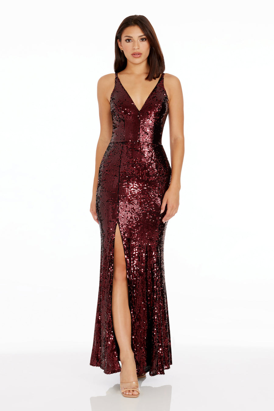 dress the population red sequin dress Emery Sequin Dress Dress the Population