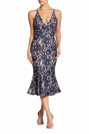 Isabelle Dress / NAVY/NUDE