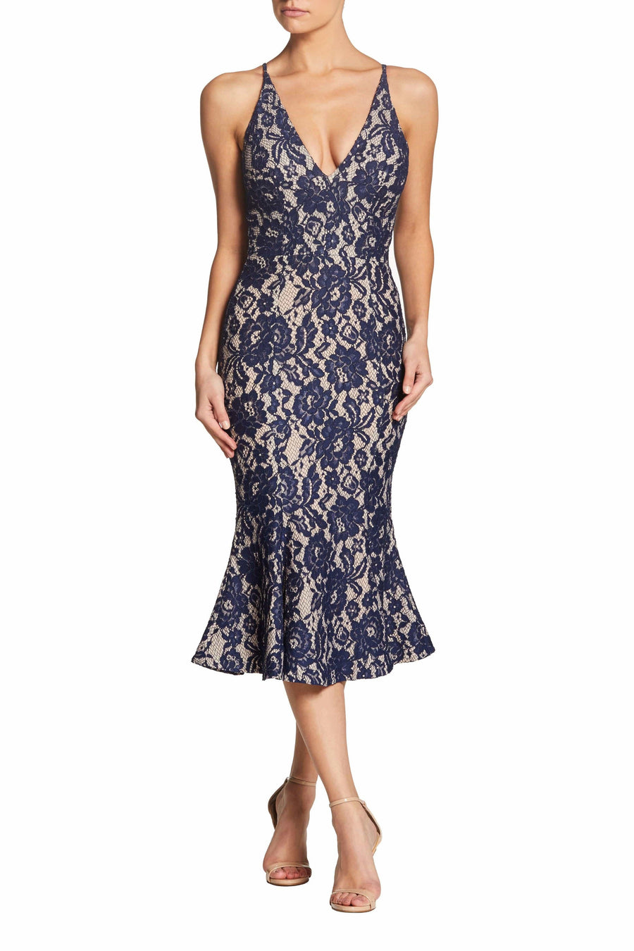 Isabelle Dress / NAVY/NUDE