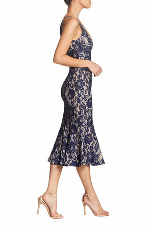 Isabelle Dress / NAVY/NUDE
