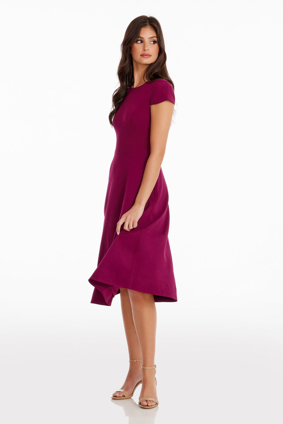 Livia Dress / DARK MAGENTA