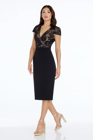 IVY DRESS / BLACK MULTI