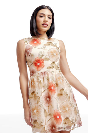 Jackie Dress / Champagne Multi