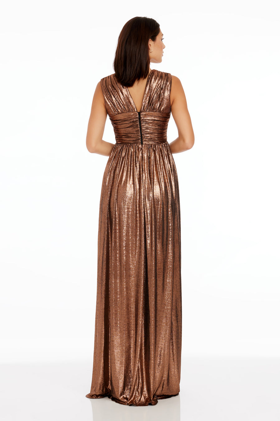 Jaclyn Metallic Gown Dress the Population Jaclyn Metallic Gown Dress the Population
