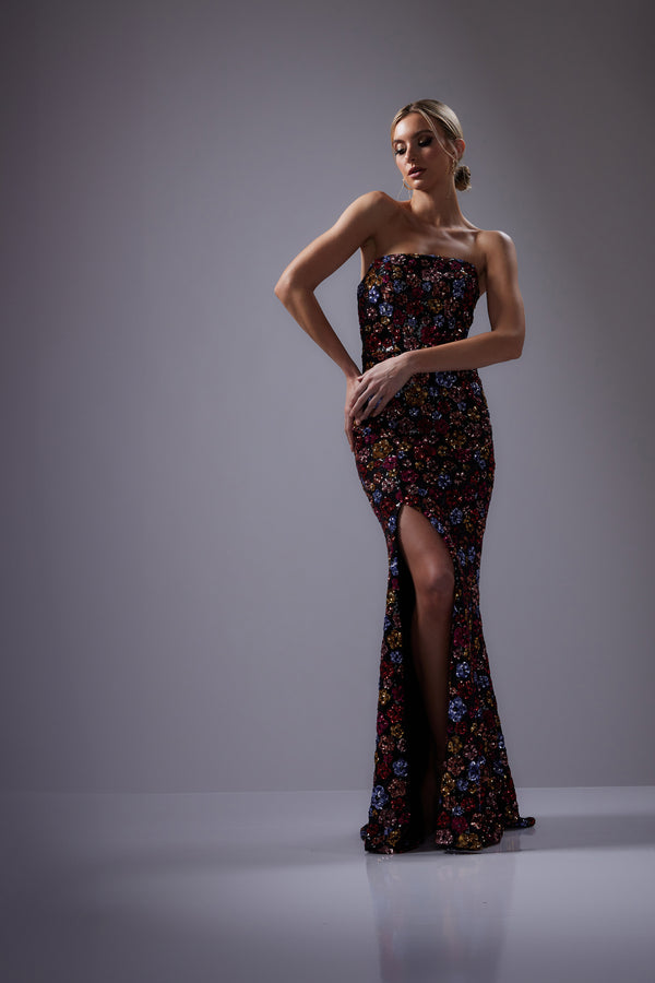 Janelle Dress / BLACK MULTI