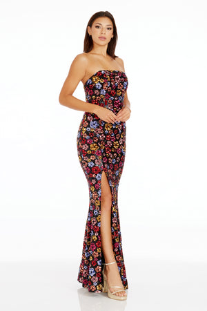 Janelle Dress / BLACK MULTI