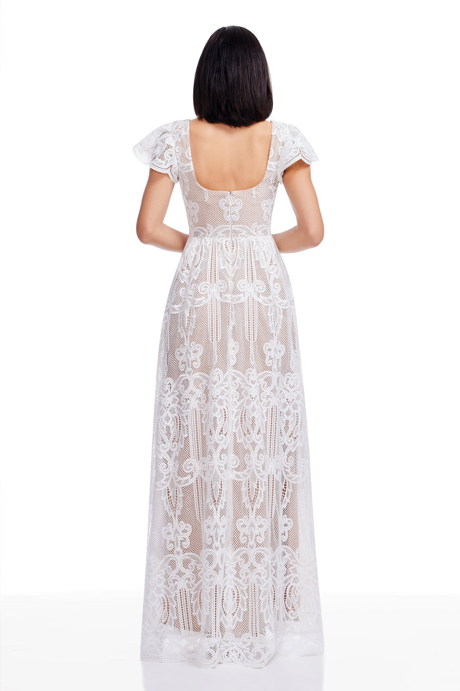 Janis Gown / WHITE-NUDE