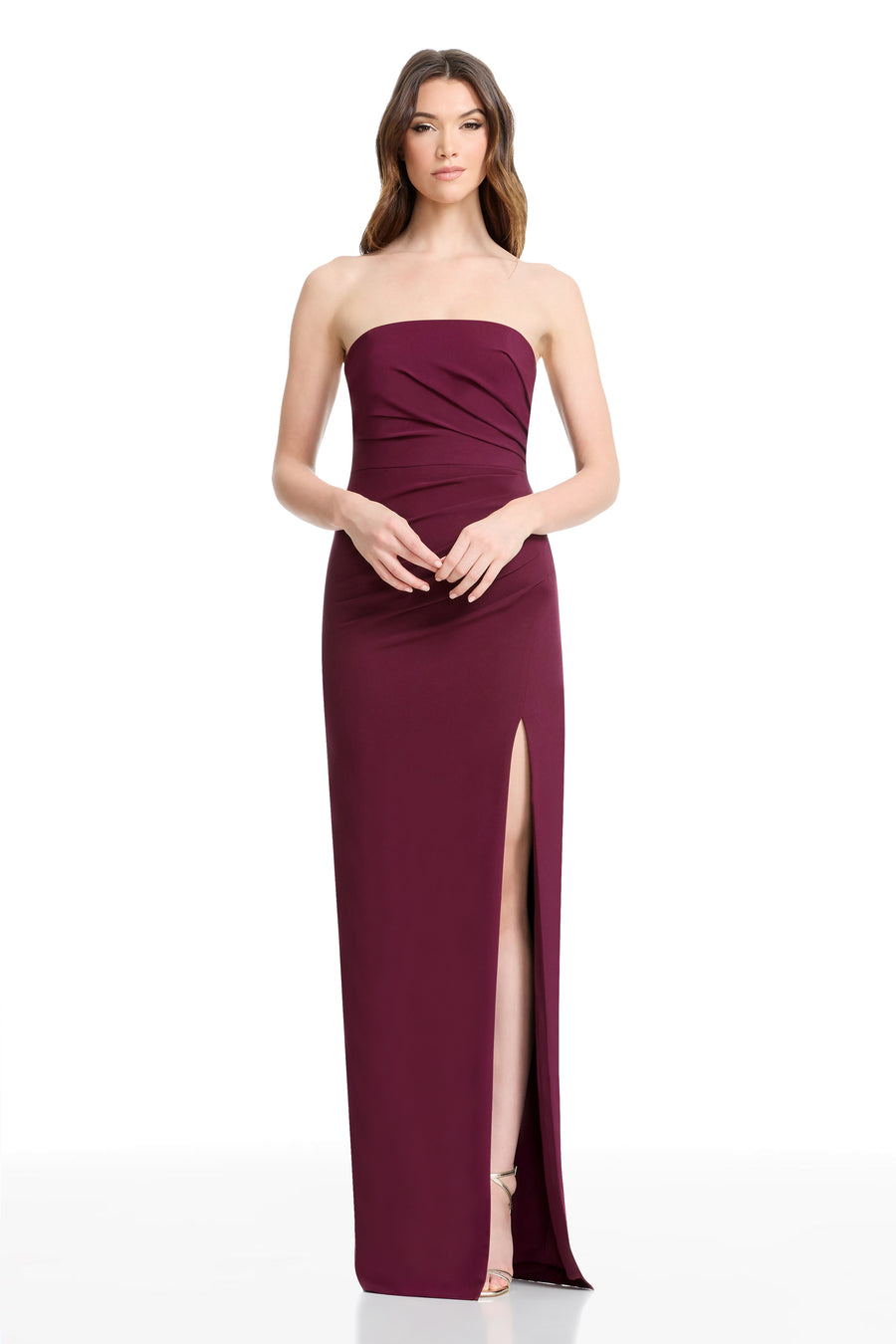 dress the population cherry dress Dress the Population Women's Kathleen Ruffled Dress - Midnight Blue