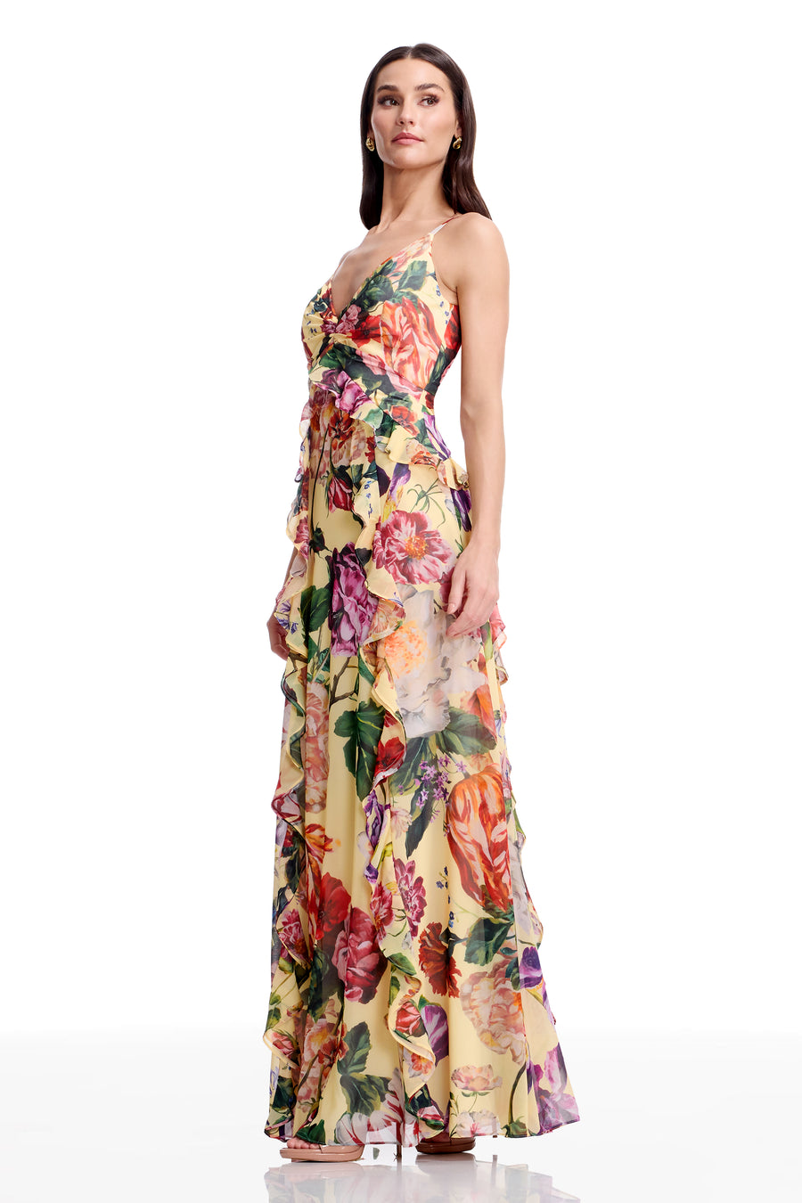 Jayden Gown / GOLDEN FLORAL MULTI