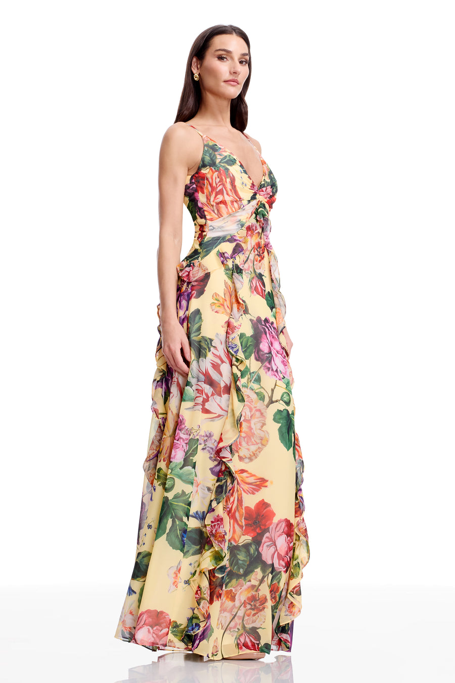 Jayden Gown / GOLDEN FLORAL MULTI