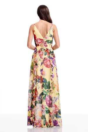 Jayden Gown / GOLDEN FLORAL MULTI