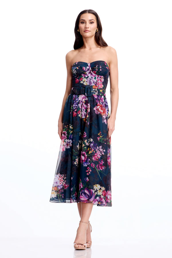 Jenny Dress / PEACOCK BLUE MULTI
