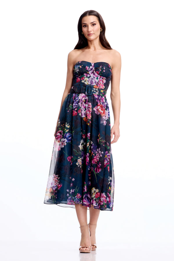 Jenny Dress / PEACOCK BLUE MULTI