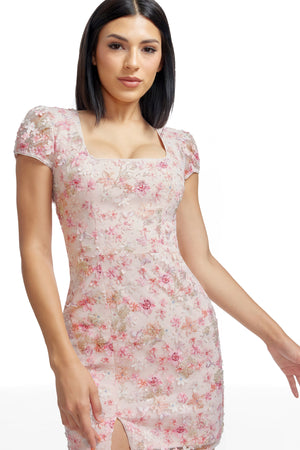 Jillian Dress / Soft Pink Multi