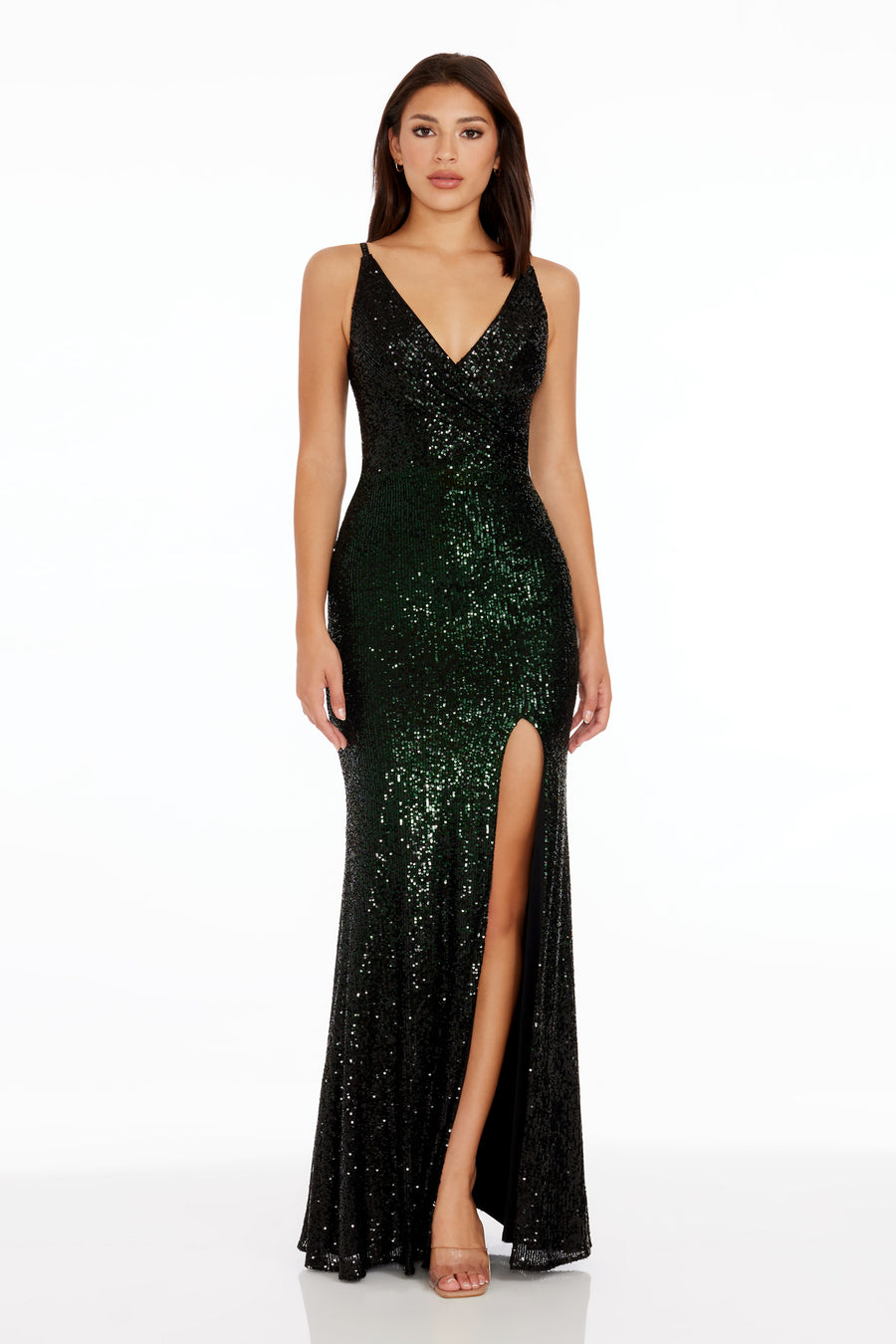 dress the population ombre sequin dress Dress the Population Emmalyn Sheath Dress