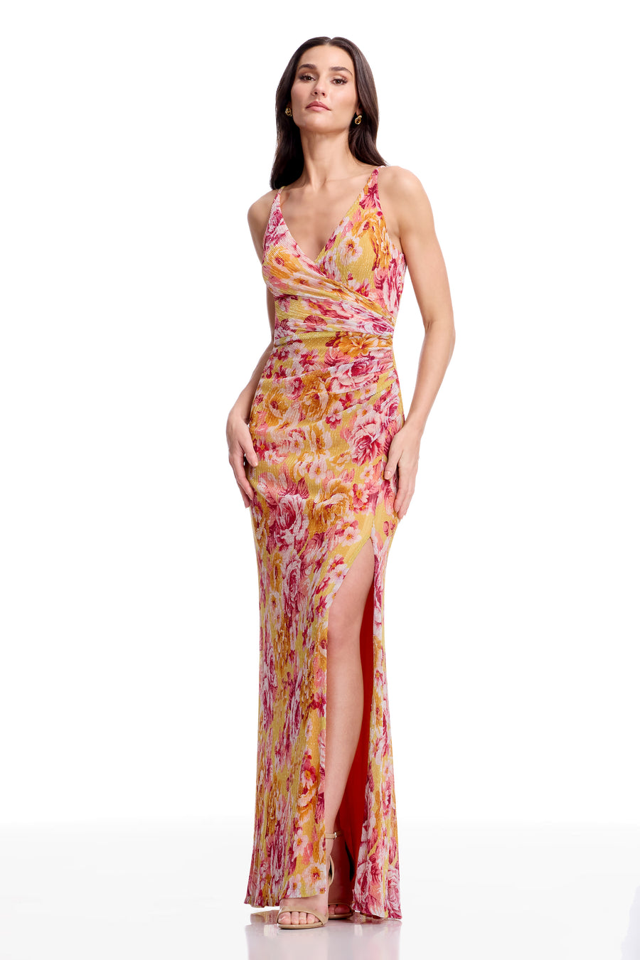 Dress the Population Women's Jordan Gown - Multi - Size S