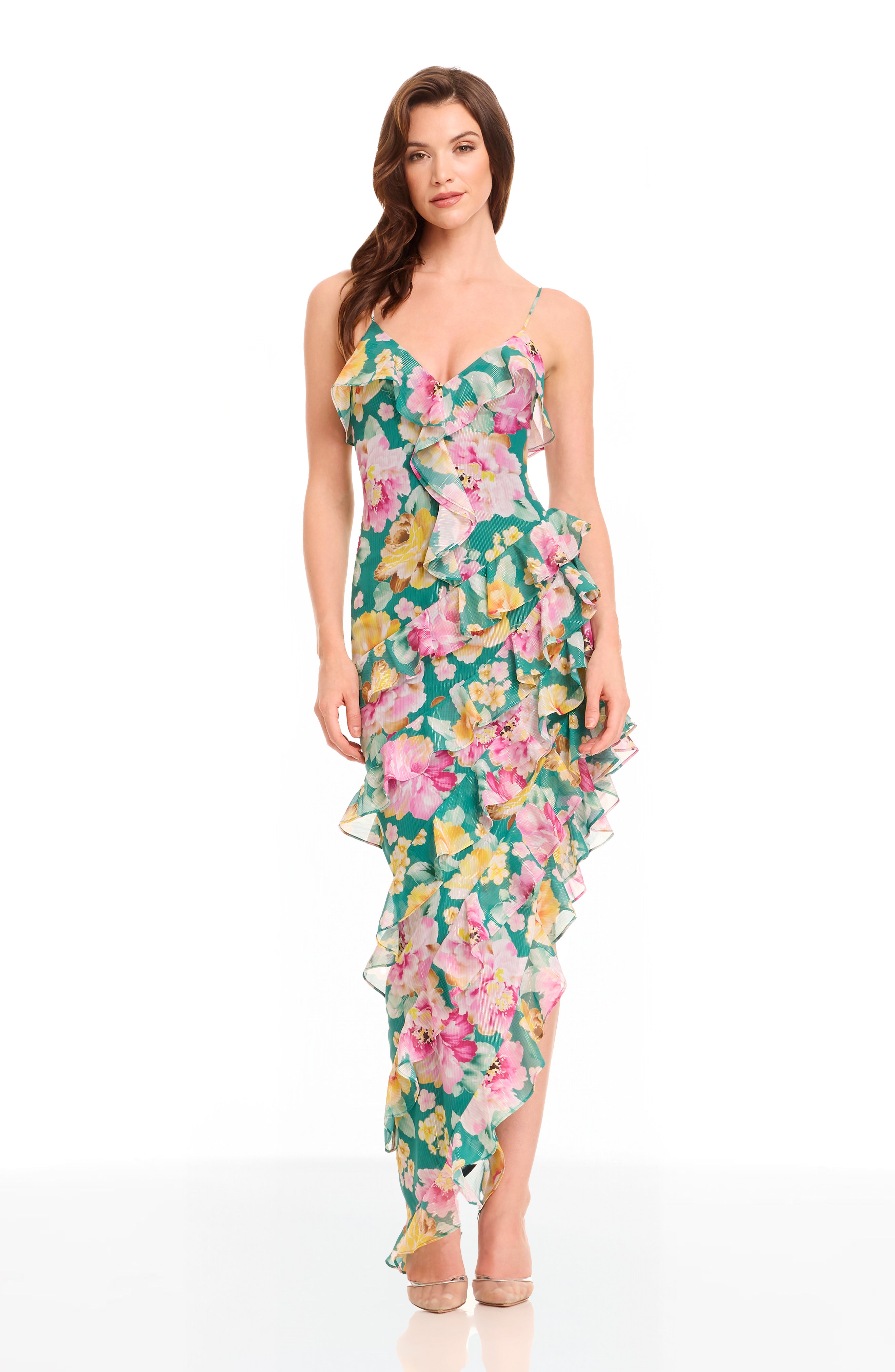 josefina party dress Dress the Population Josefina Gown - Ivory Multi