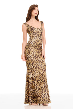 JOSIE DRESS / LEOPARD SEQUIN